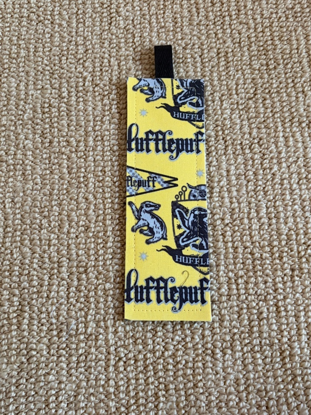 Harry Potter Hufflepuff Themed Fabric Bookmark